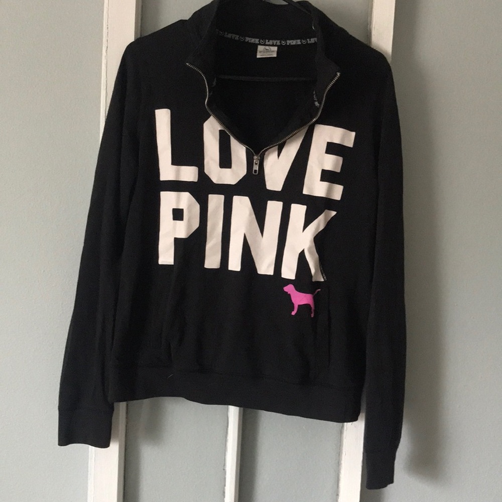 Pink half zip sweatshirt